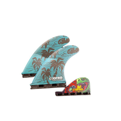 3DFins Futures Pool Series 'AllRounder/Dimpster' - Juicy Palm Tree/Gorilla&Dino