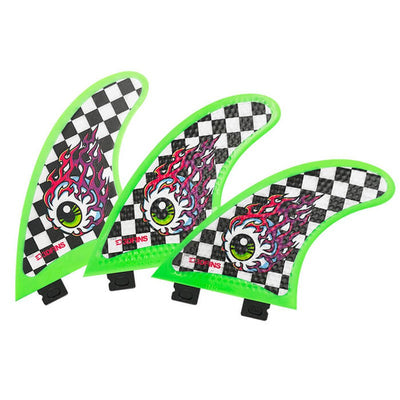 3DFins Soft Safety Fins FCS II All Rounder Thruster - Eyeball Checker