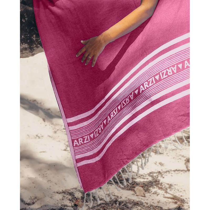 Arzi Beach Towel - sunrise pink