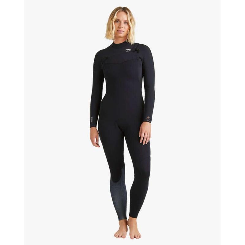 Billabong Damen Neoprenanzug 4/3 Furnace Natural Chestzip - Black Tiki