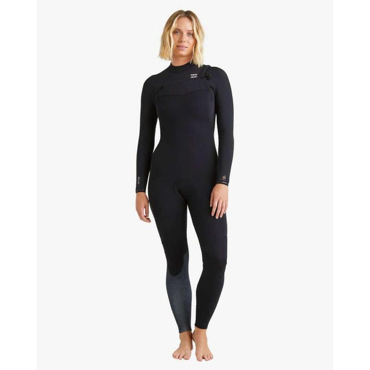 Billabong Damen Neoprenanzug 4/3 Furnace Natural Chestzip - Black Tiki