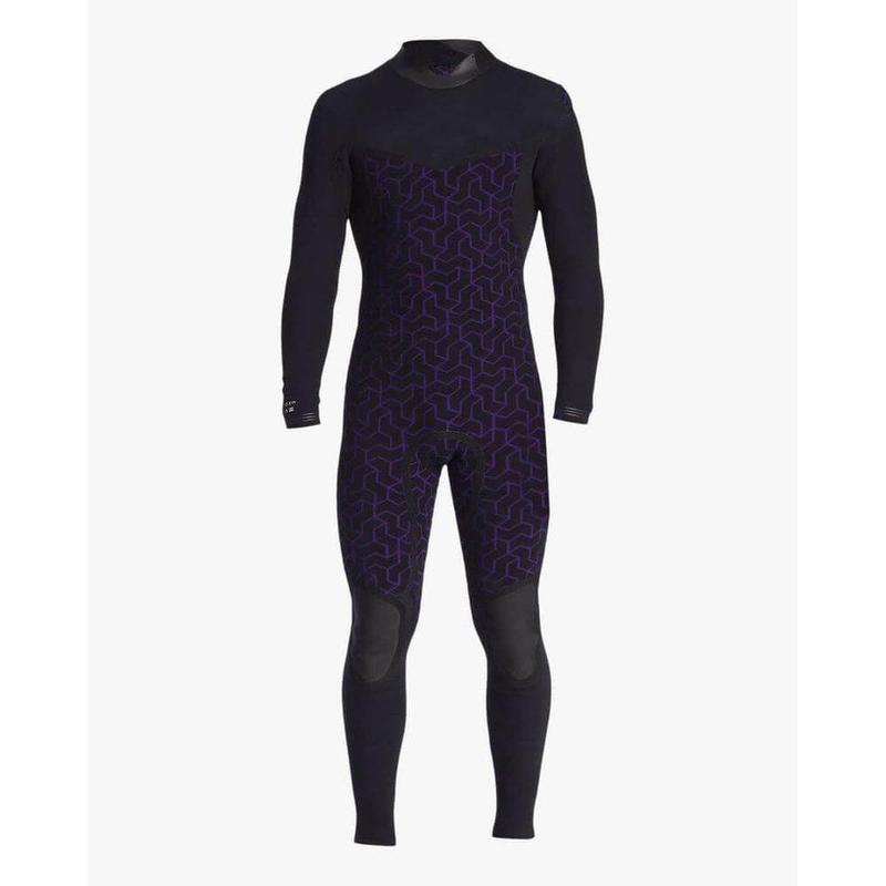 Billabong Herren Furnace Natural 3/2mm Chest Zip Neoprenanzug - Black