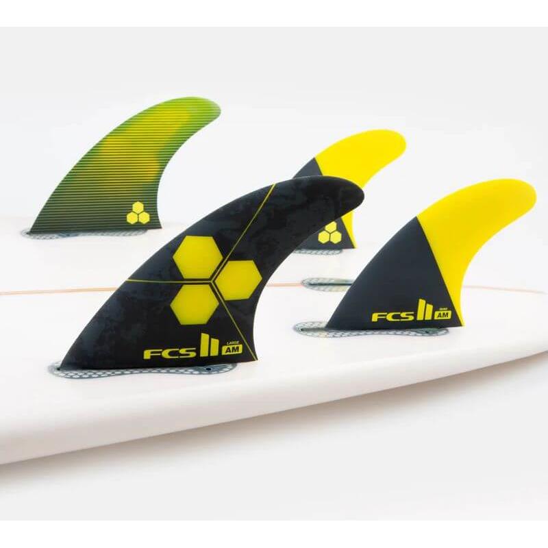 FCS II AM PC Tri-Quad Set Finnen Al Merrick - yellow