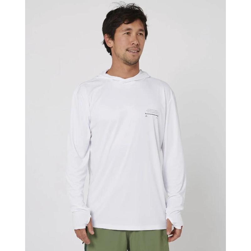 Follow Herren Surfshirt Langarm mit Hood - White