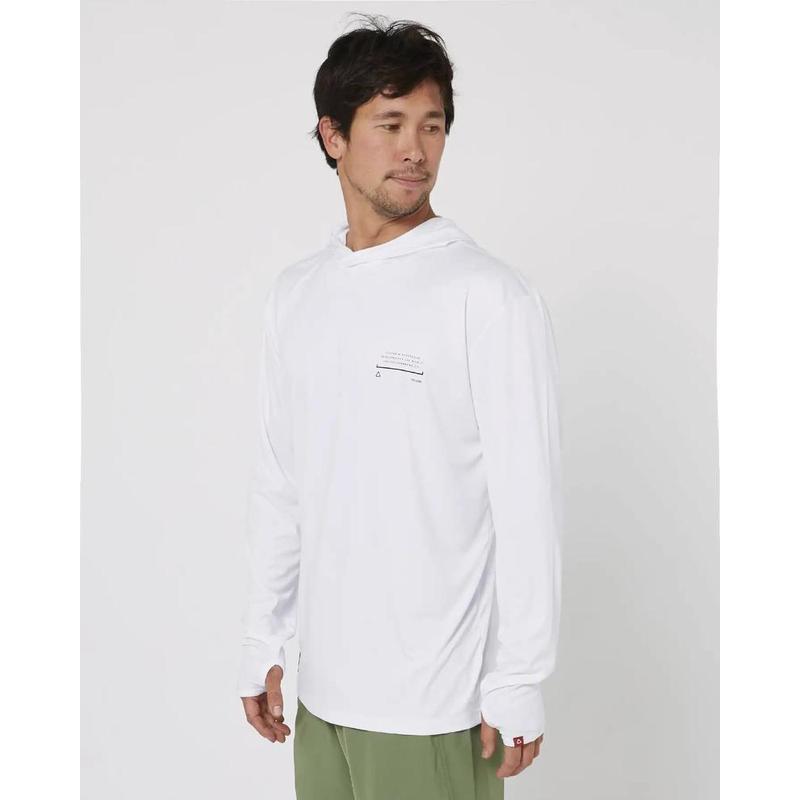 Follow Herren Surfshirt Langarm mit Hood - White