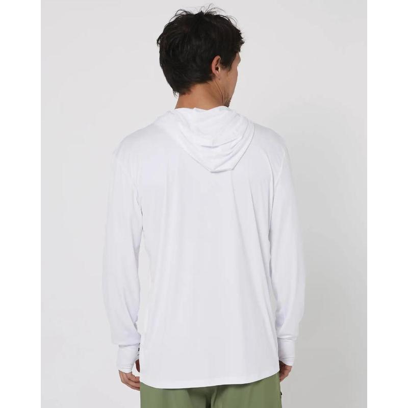 Follow Herren Surfshirt Langarm mit Hood - White