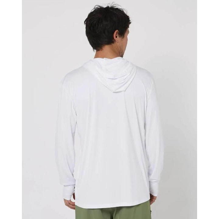 Follow Herren Surfshirt Langarm mit Hood - White