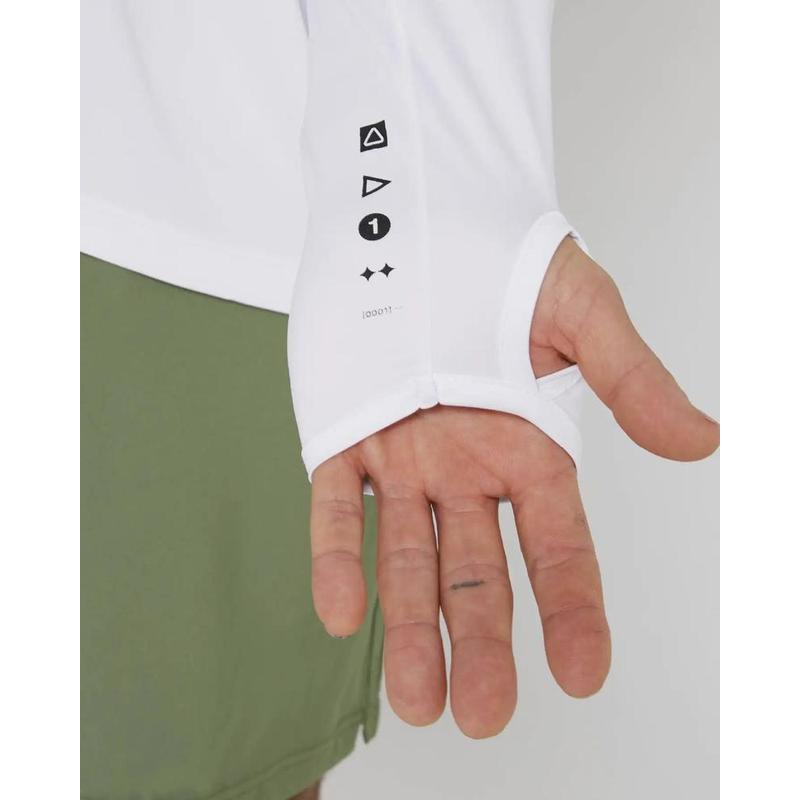 Follow Herren Surfshirt Langarm mit Hood - White