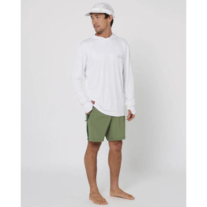 Follow Herren Surfshirt Langarm mit Hood - White