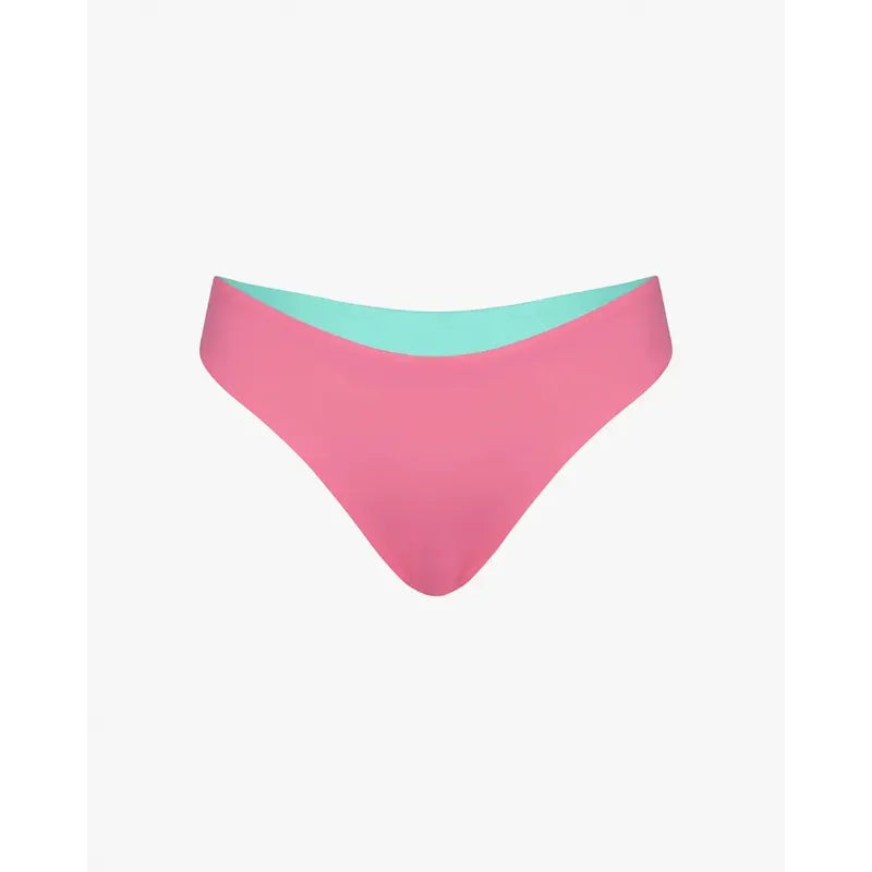 Main Design Bikini Bottom Luxe - pink diamond / jade