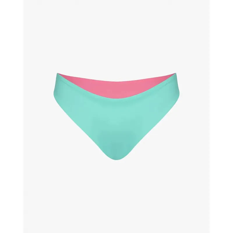 Main Design Bikini Bottom Luxe - pink diamond / jade
