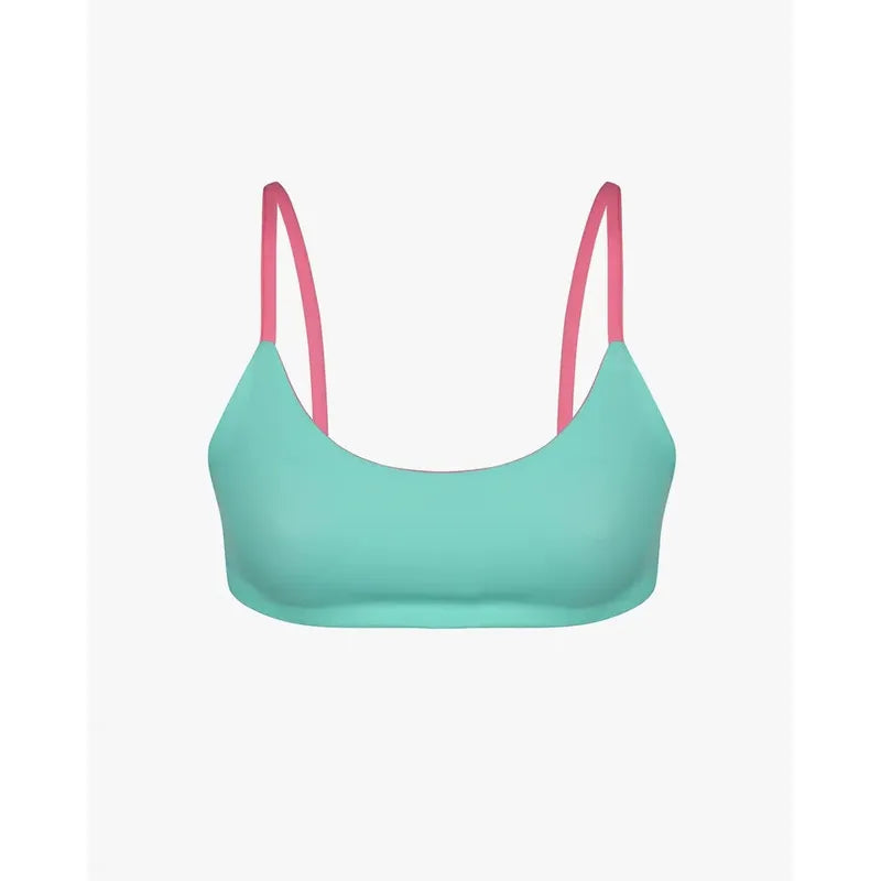 Main Design Bikini Top Sassy - pink diamond / jade