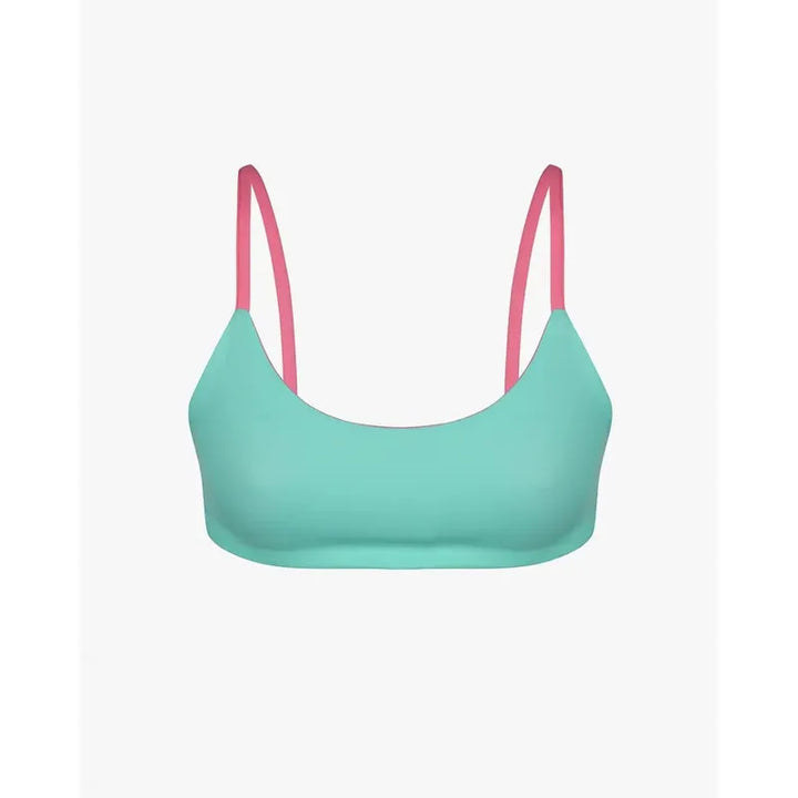Main Design Bikini Top Sassy - pink diamond / jade
