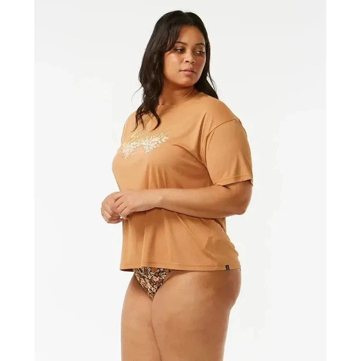 Rip Cirl Damen Lycra kurzarm Sea of Dreams - Light Brown