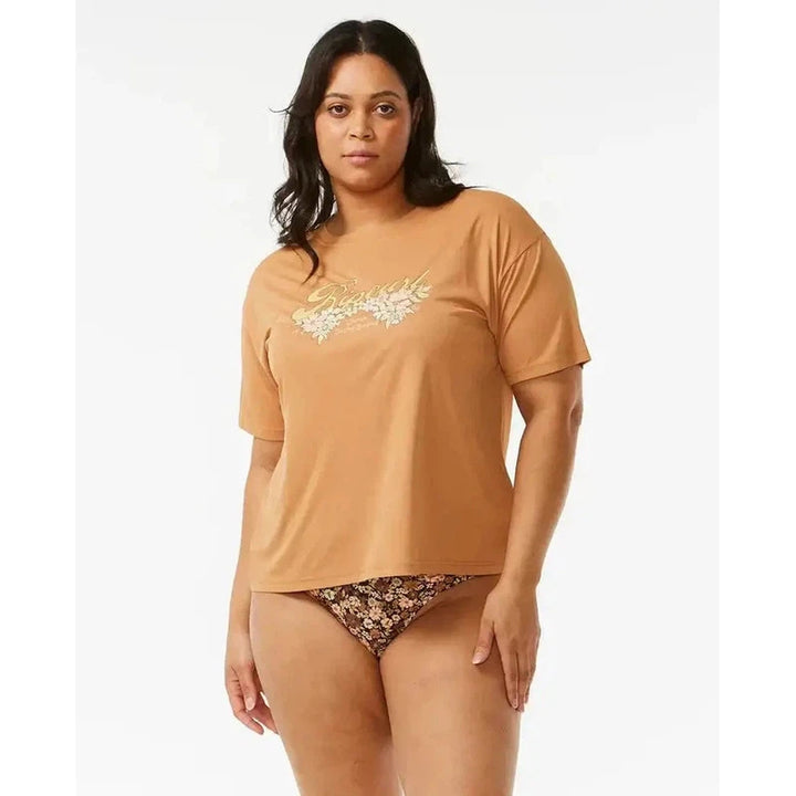 Rip Cirl Damen Lycra kurzarm Sea of Dreams - Light Brown