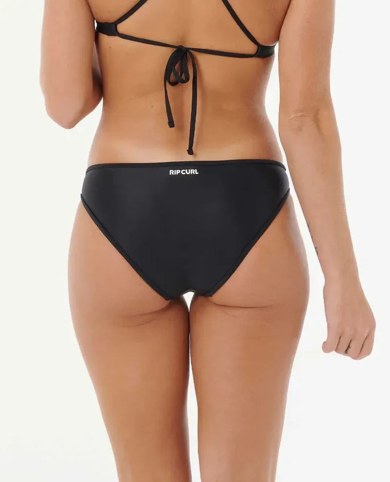 Rip Curl Bikini Bottom Classic Surf Period Full Coverage - black