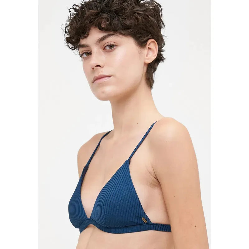 Rip Curl Damen Bikini Top Modern Rib Fixed Tri - dark blue