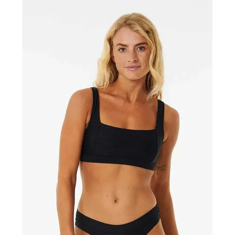 Rip Curl Damen Bikini Top Premium Surf DD Crop - black