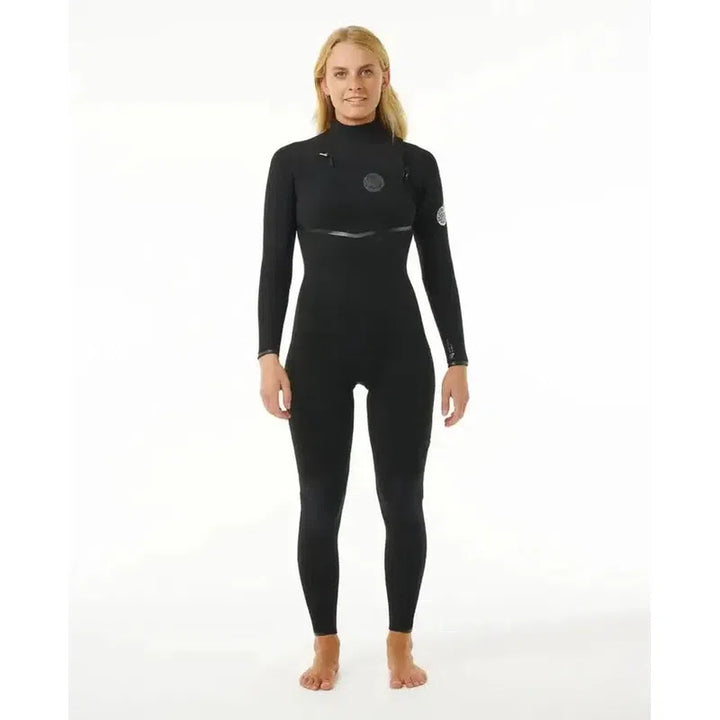 Rip Curl Damen E Bomb 3/2mm, Chestzip Neoprenanzug - black