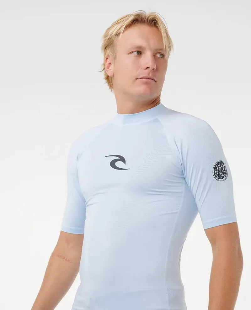 Rip Curl Herren Lycra Waves Performance kurzarm - Blue wind