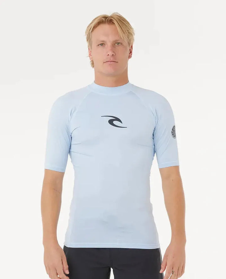 Rip Curl Herren Lycra Waves Performance kurzarm - Blue wind