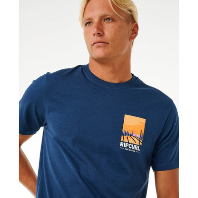 Rip Curl Herren T-Shirt Keep on trucking tee - Wasched Navy