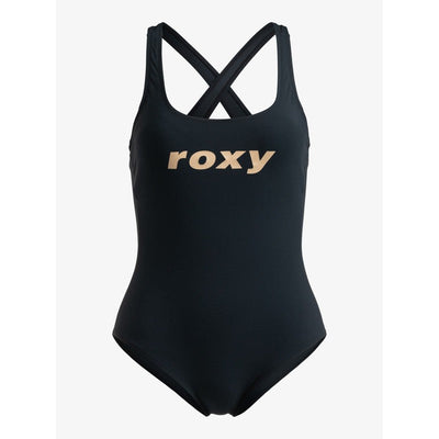 Roxy Damen Badeanzug Active Überkreutzt - Anthracite