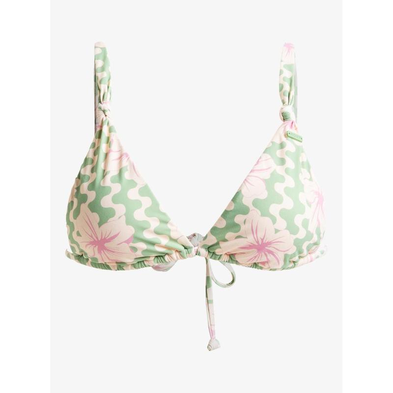 Roxy Damen Bikini Top Hibiscus Daze - Basil Party Waves Yw