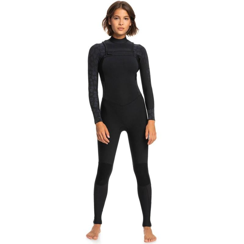 Roxy Damen Neoprenanzug 3/2mm Swell Series Chestzip - Black