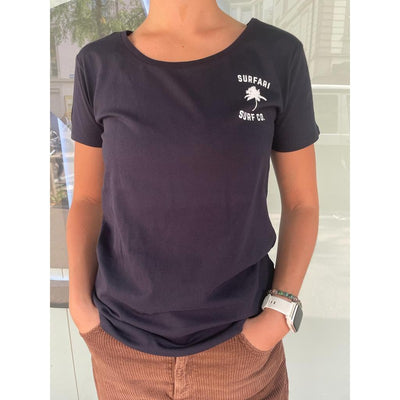 Surfari Damen T-Shirt Palm - navy