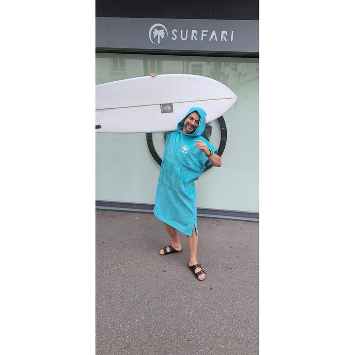 Surfari Survivor Poncho - blue lagoon