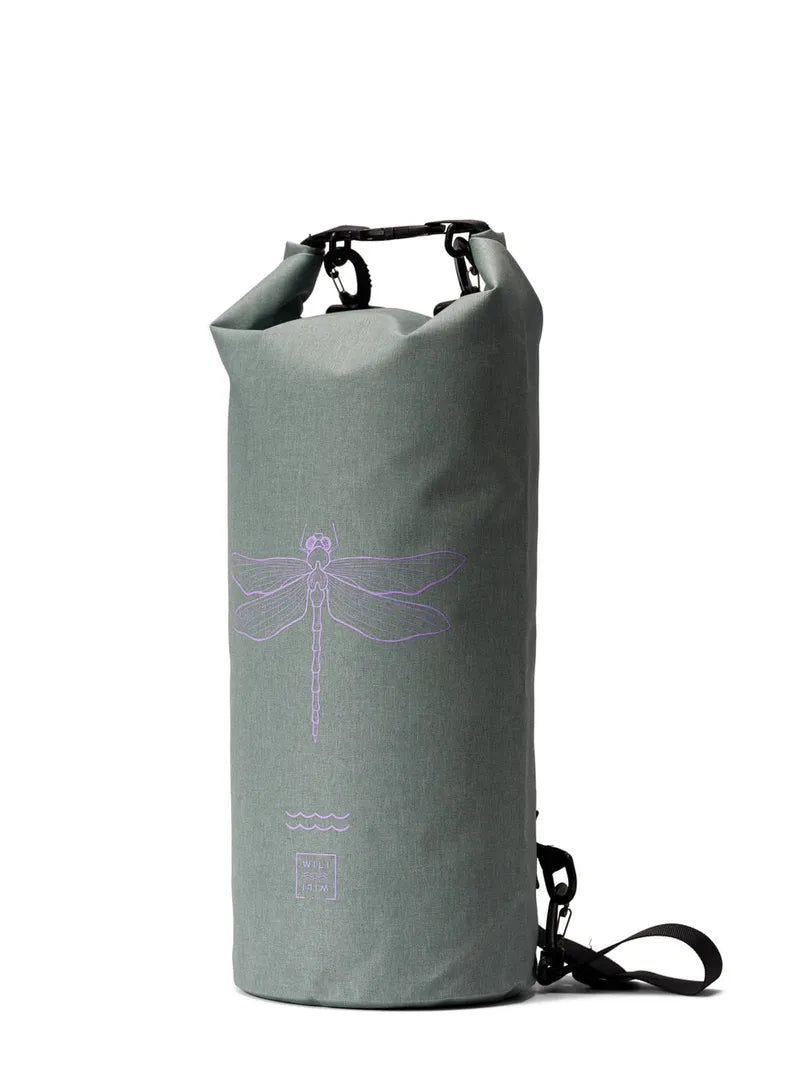 WILI WILI TREE Drybag 15L Dragon Fly - Ocean turguoise purple