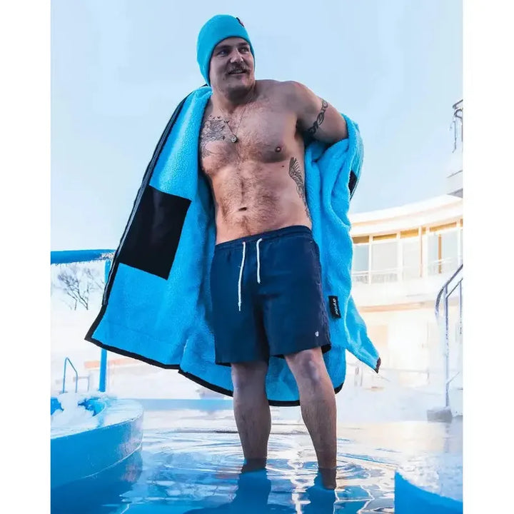 dryrobe Poncho Advance Langarm - black / blue