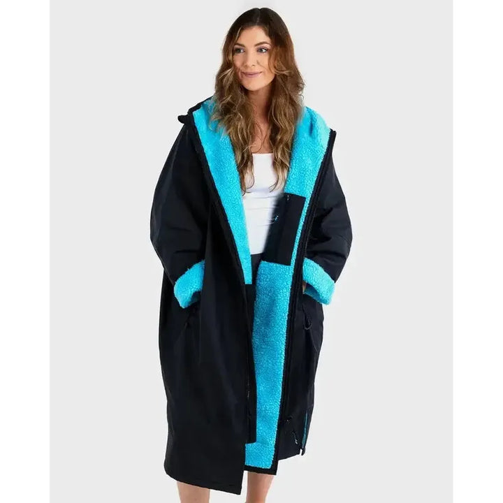 dryrobe Poncho Advance Langarm - black / blue