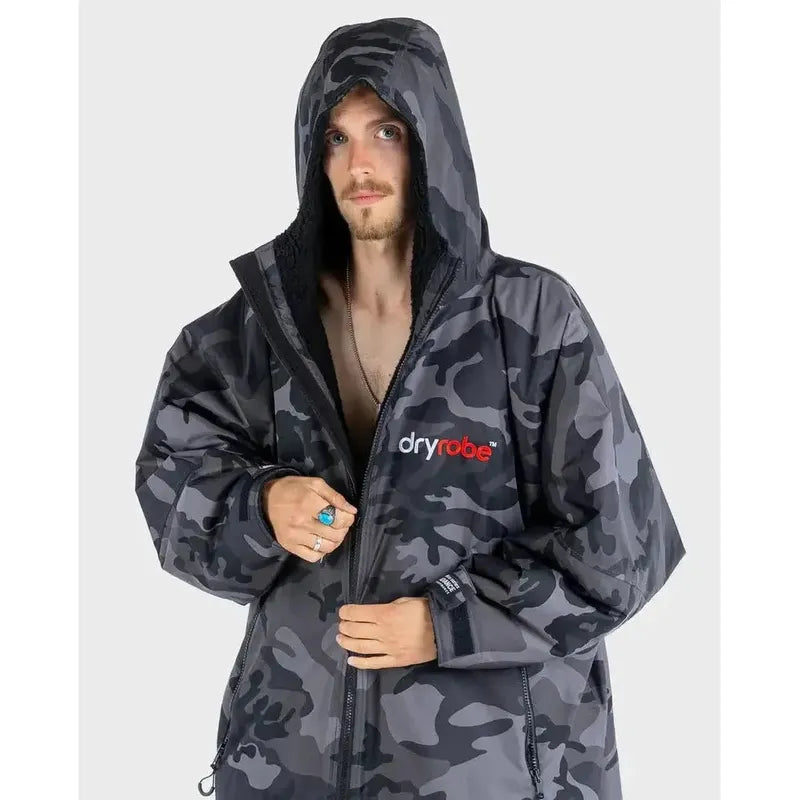 dryrobe Poncho Advance Langarm - black camo