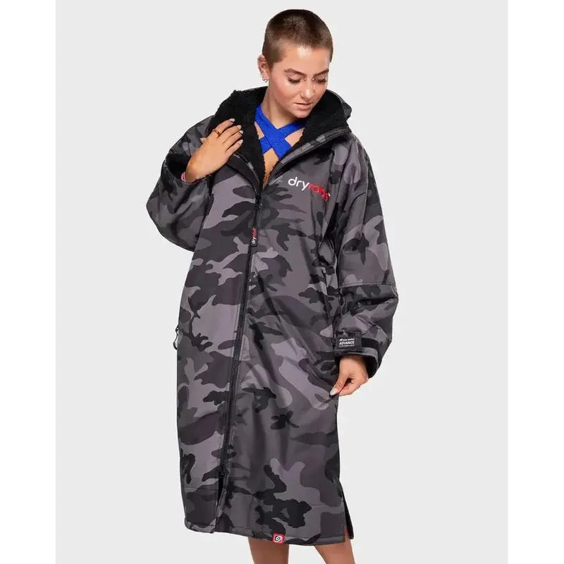 dryrobe Poncho Advance Langarm - black camo
