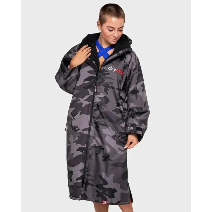 dryrobe Poncho Advance Langarm - black camo