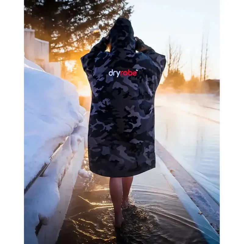 dryrobe Poncho Advance Langarm - black camo