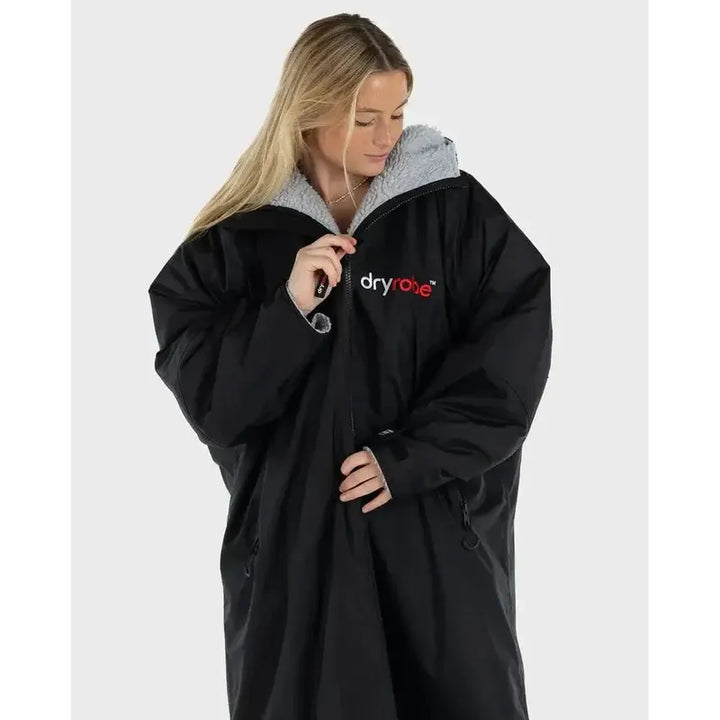 dryrobe Poncho Advance Langarm - black / grey