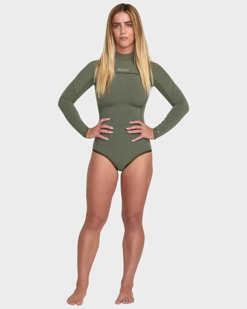 Roxy Damen Springsuit 1.5 mm Elite Xtra Stretch Cheeky - Sage