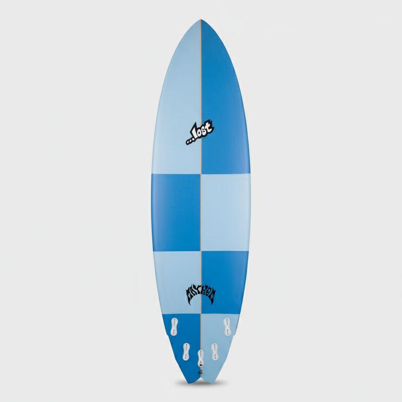 Lost Crowd Killer 6'10" Shortboard FCSII 41.5L - blue squares