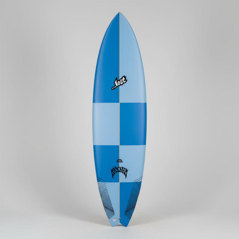 Lost Crowd Killer 6'10" Shortboard FCSII 41.5L - blue squares