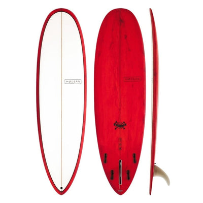 Modern Surfboard Love Child 6'4" 42.6L - red tint