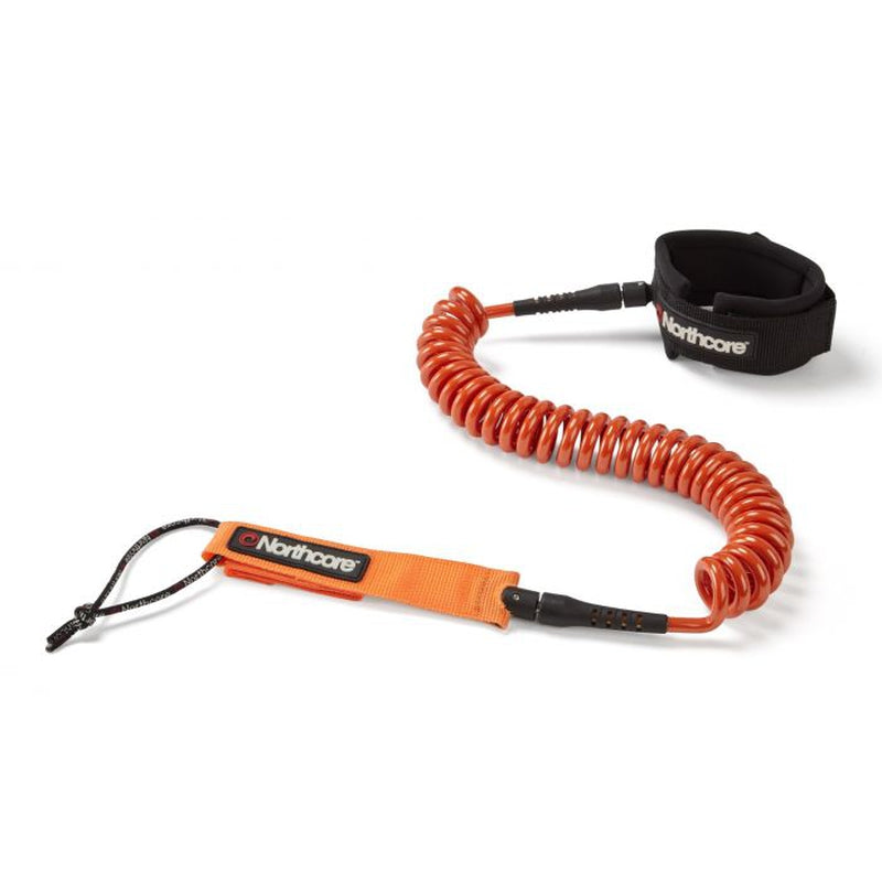 Northcore 10" Coiled SUP Leash - orange