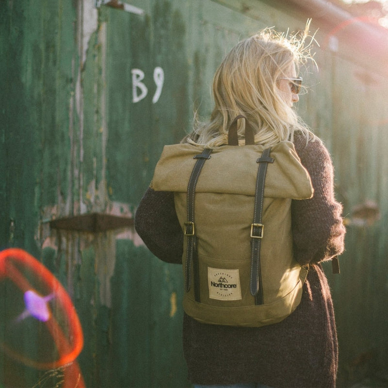Northcore waxed on sale canvas backpack
