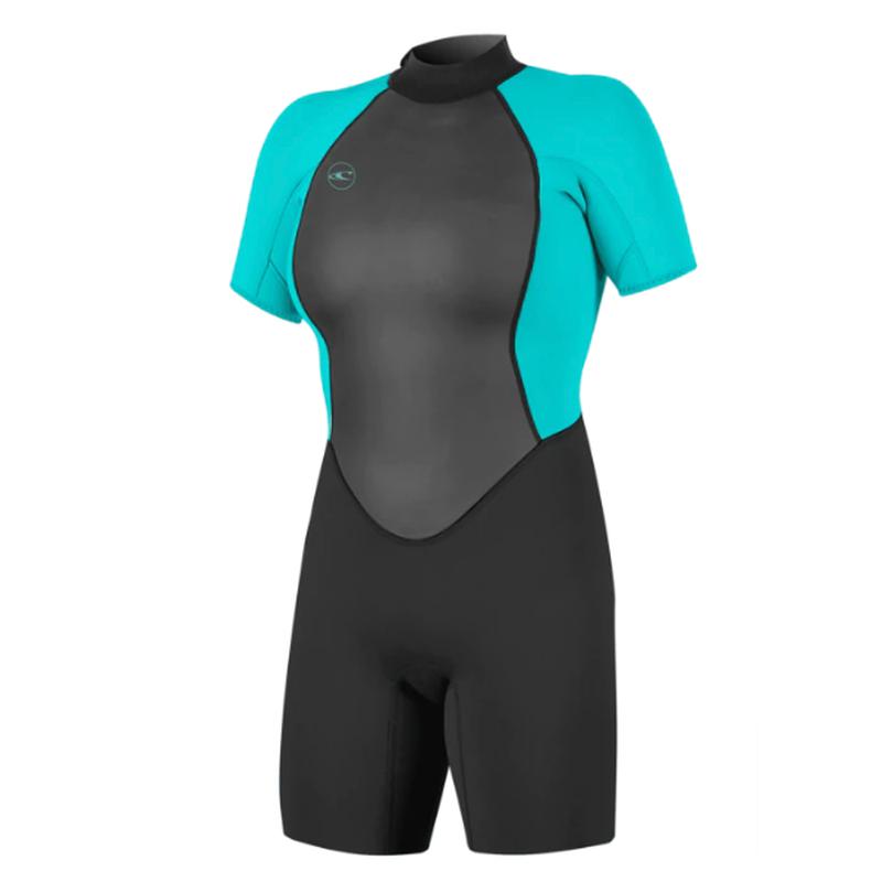 O'Neill Damen Shorty Reactor 2mm Backzip - Black / Light Aqua
