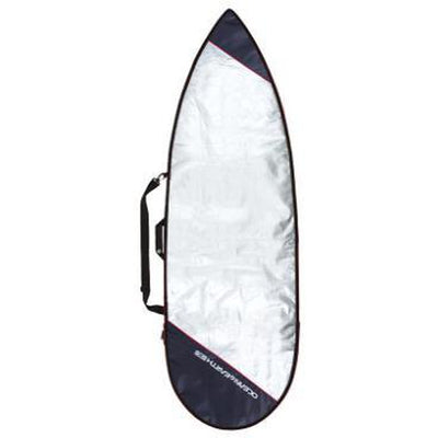 Ocean & Earth 5'4 Barry Basic Single Shortboard Cover - red/silver/black