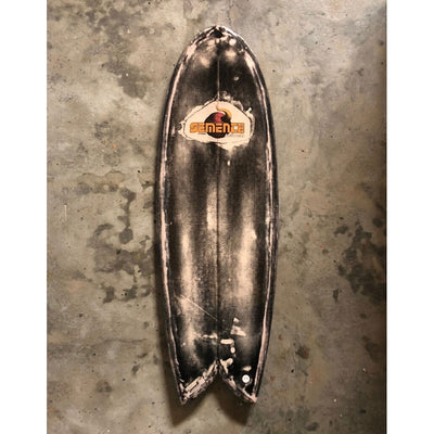 Semente Surfboard Twin Fin Fish 5'7" - Polished Carbon