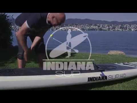 Indiana Coil Leash SUP 9'0" - noir