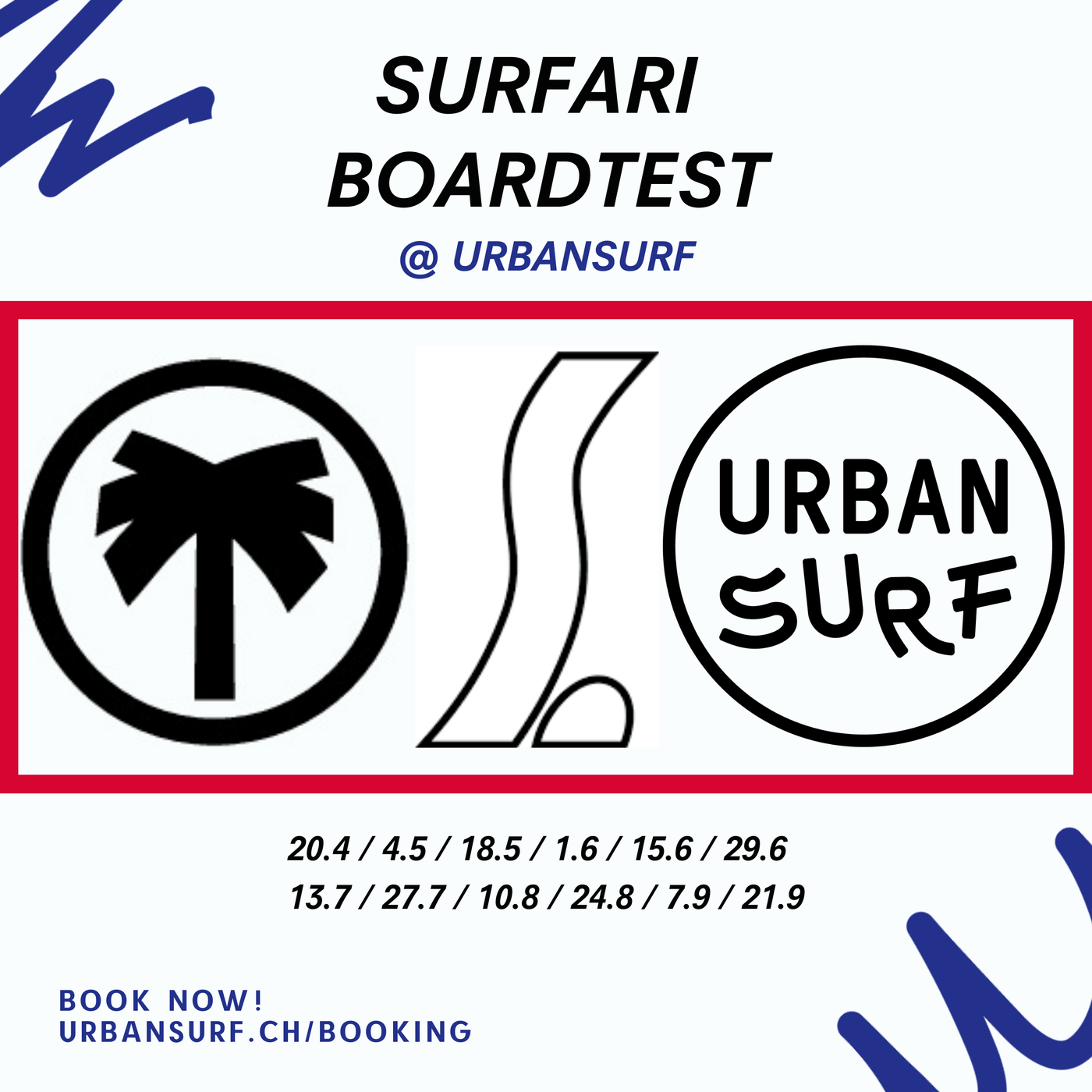 Surfari Boardtestdays @Urbansurf